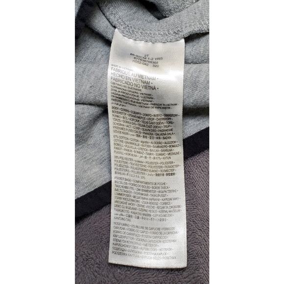 Nike Toddler Size 2T 1-2 YRS Hoodie Tech Fleece Full Zip Gray Baby C18-65 - Picture 5 of 8